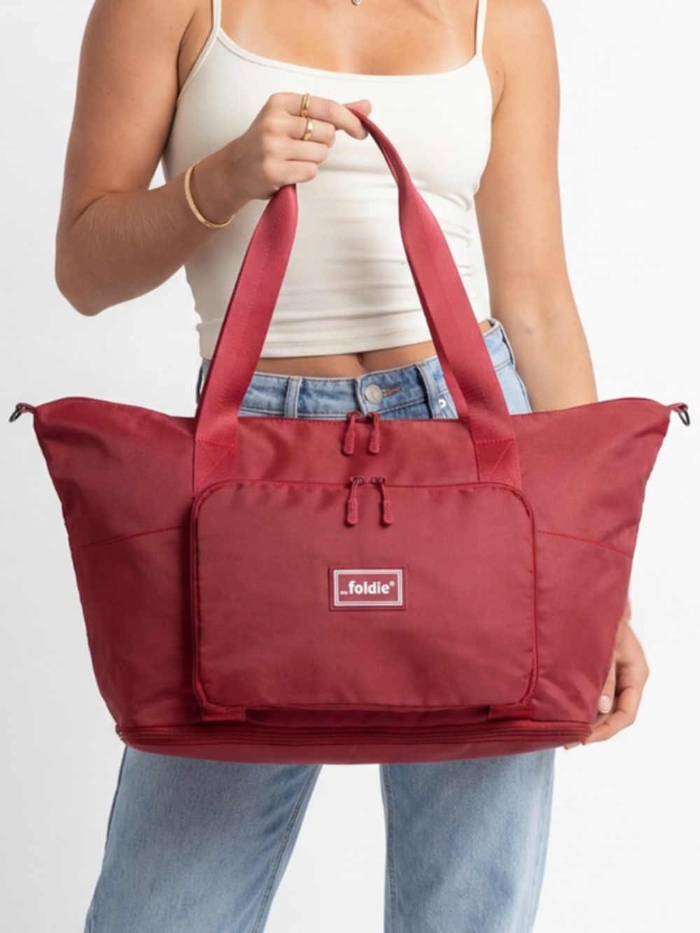 Foldie Red Packable Tote